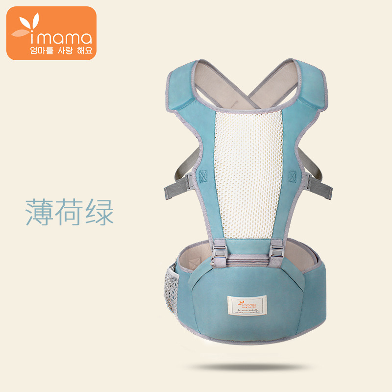 Nuevo taburete de cintura para bebé transpirable de verano, sosteniendo el artefacto del bebé, el bebé abraza la espalda antes de salir, correas transpirables cruzadas cuatro estaciones