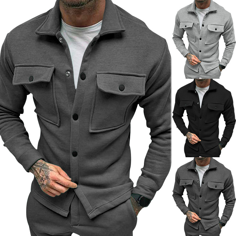 2023 transfronterizo Amazon invierno nuevos hombres de lana forrada chaqueta moda casual chaqueta de los hombres de moda de comercio exterior