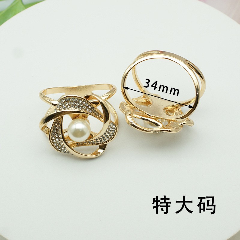 Corea del Sur multi-funcional bufanda hebilla de alta calidad perla moda nueva Camelia windbreaker cinturón hebilla de alta gama joyería al por mayor