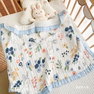 Baby Outing Blanket Thin Stroller Gauze Pure Cotton Towel Quilt Stroller Blanket Nap Portable