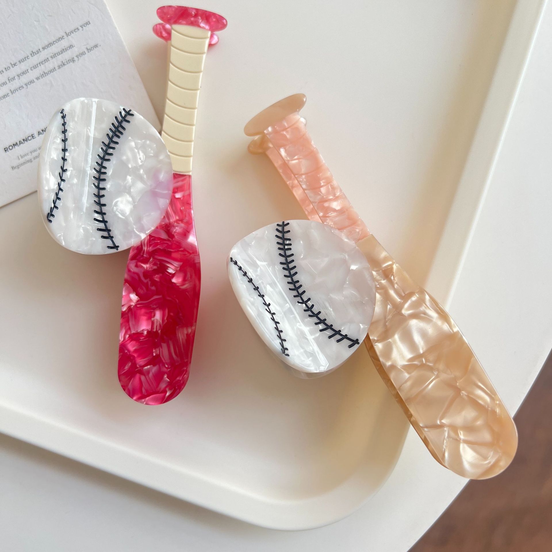 Mujeres De Béisbol Lindo Ropa De Calle Hojas De Acetato Garras De Pelo display picture 5