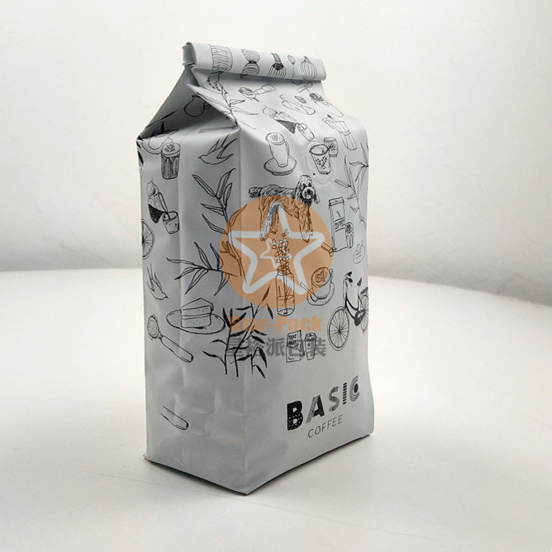创新设计125克咖啡铝箔袋 150克卷式铁条封口中封风琴袋茶叶袋