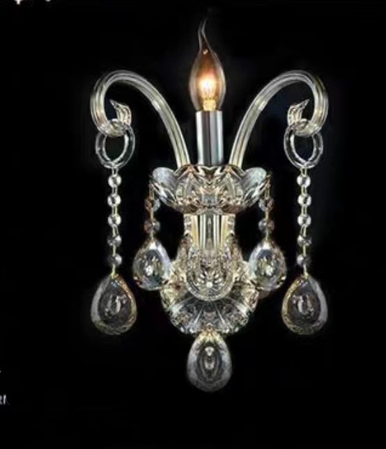Mayorista moderna europea sala de estar lámpara de pared de cristal lámpara de cabecera de moda simple estilo americano lujo atmósfera lámpara de pared de hotel