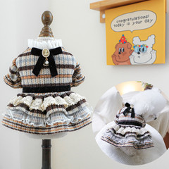 現物クロスボーダー爆金ペット子犬小弟服源工場秋冬新美ラードスカート卸売り