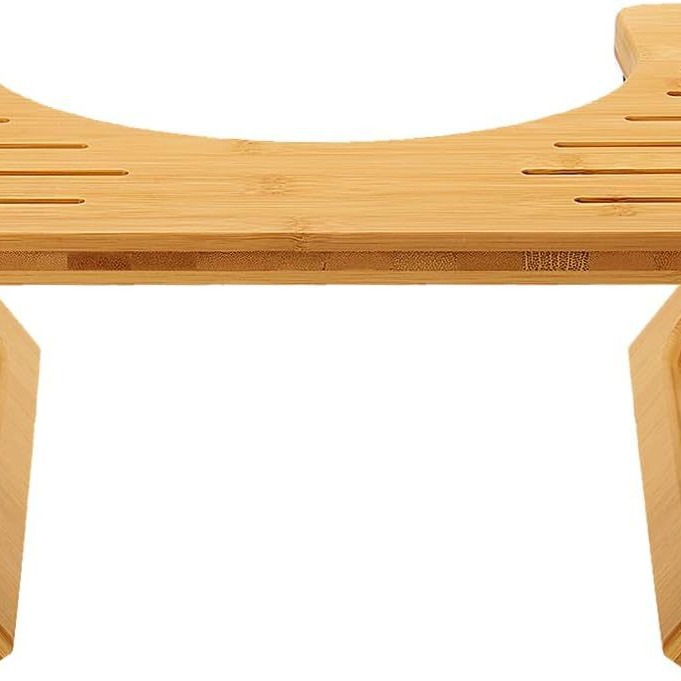 Taburete de baño de bambú taburete de baño plegable inodoro de madera cuclillas taburete niños mujeres embarazadas inodoro reposapiés pedal