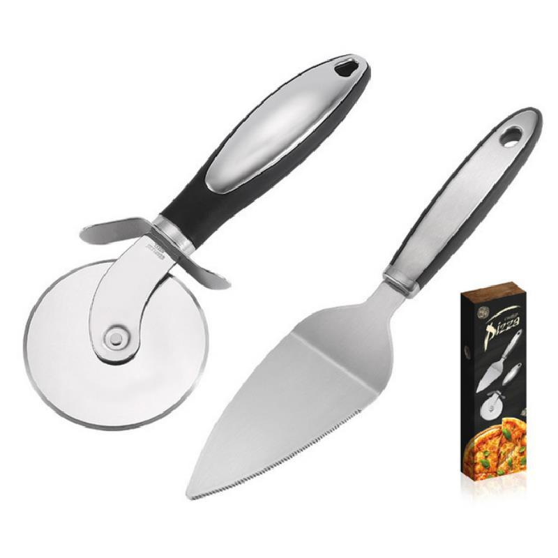 Roller Stainless steel Pizza Two piece set circular Cake knife Pizza shovel kitchen tool