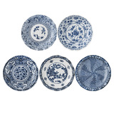 Импортированная из Японии, старинная и освежающая керамическая десертная тарелка с волнистыми краями, японская подглазурная тарелка для закусок, тарелка для суши.