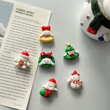 圣诞节迷你ins卡通玉桂狗圣诞装饰冰箱贴吸铁石铁皮柜磁吸