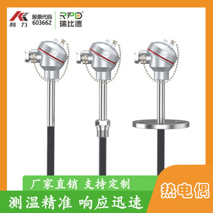 Pt100 Platinum Thermal Resistance Thermocouple Wear-Resistant Armored Type K High Temperature Explosion-Proof High-Precision Temperature Sensor