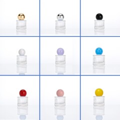 现货40ml15卡口圆柱形香水瓶时尚便携式竖条纹玻璃分装喷雾瓶