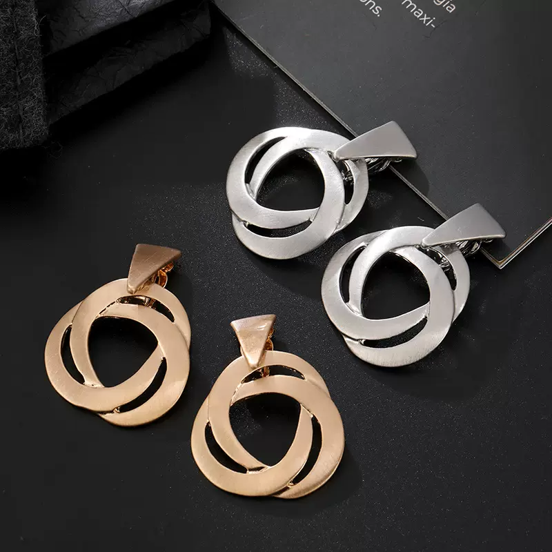 亚马逊跨境新款欧美耳钉热高级时尚耳饰卖百搭个性女耳夹批发欧美