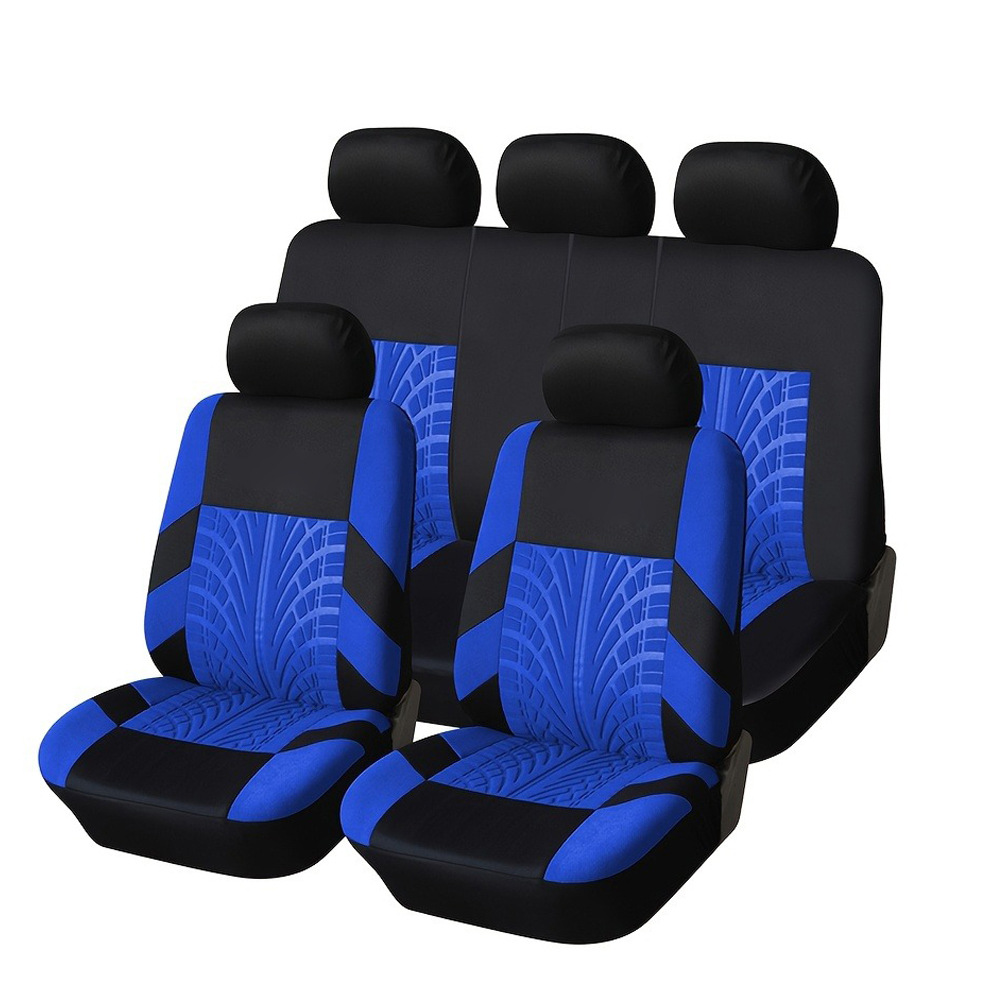 Cross-Border Best-Selling Car Seat Covers on Meike, 9-Piece Set, Universal for All Seasons, Tire Pattern Car Seat Covers Wholesale