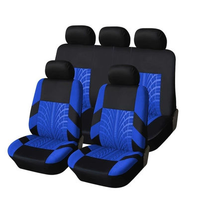 Universal seat cover | Seasons, Tire Pattern Car Seat - blue-9-piece-set-5-seater-vehicle-general