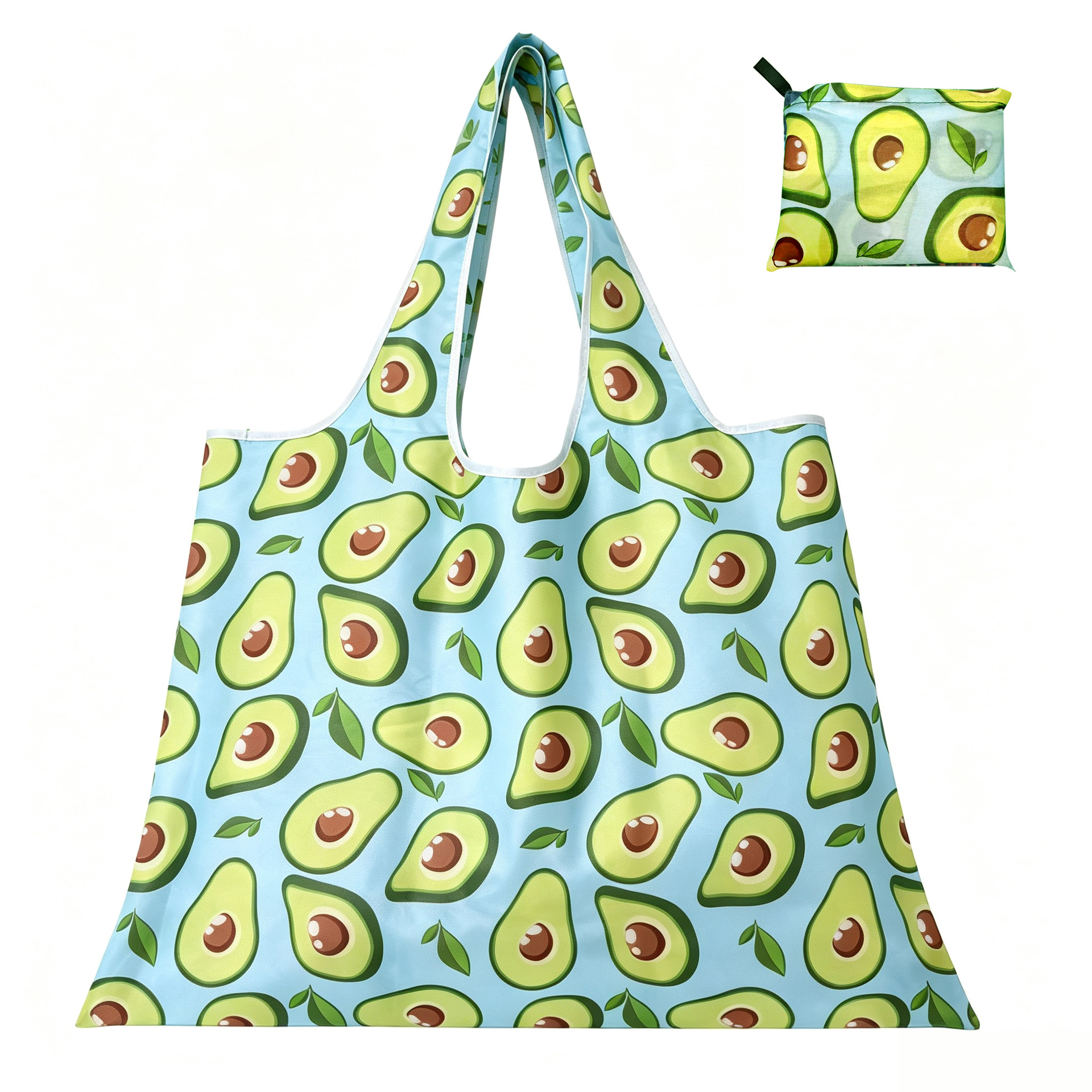 Nueva bolsa de compras plegable de gran capacidad en stock bolsa plegable de Protección Ambiental bolsa de almacenamiento portátil de impresión portátil creativa image 20