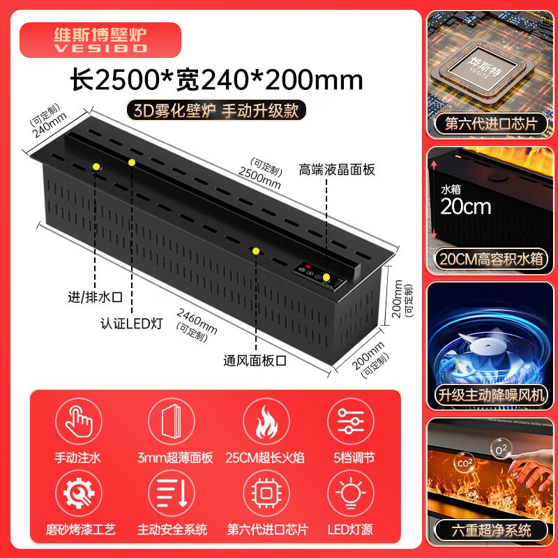 卸売 3d 霧化電子暖炉家庭用埋め込みシミュレーション火災装飾インテリジェント音声制御電子暖炉ヒーター|undefined