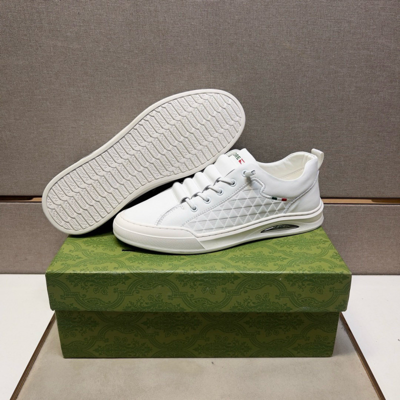 White Casual Trainers For Men Breathable Versatile Sports Shoes_voghion.com