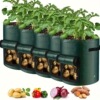 5 Packs, 10 GAllon Breathable Fabric Grow Bags Aeration