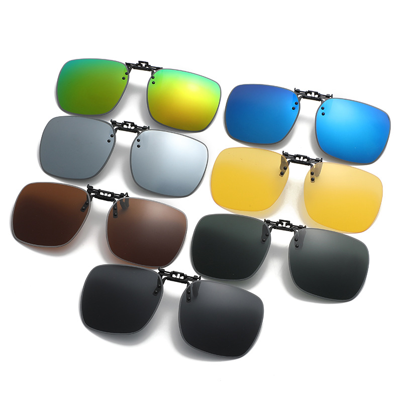 Polarized sunglasses clip for men and women drivers driving night vision goggles can be turned up glasses clip sunglasses