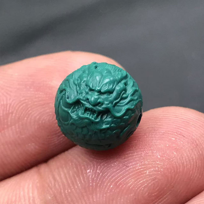 Turquoise carved beads