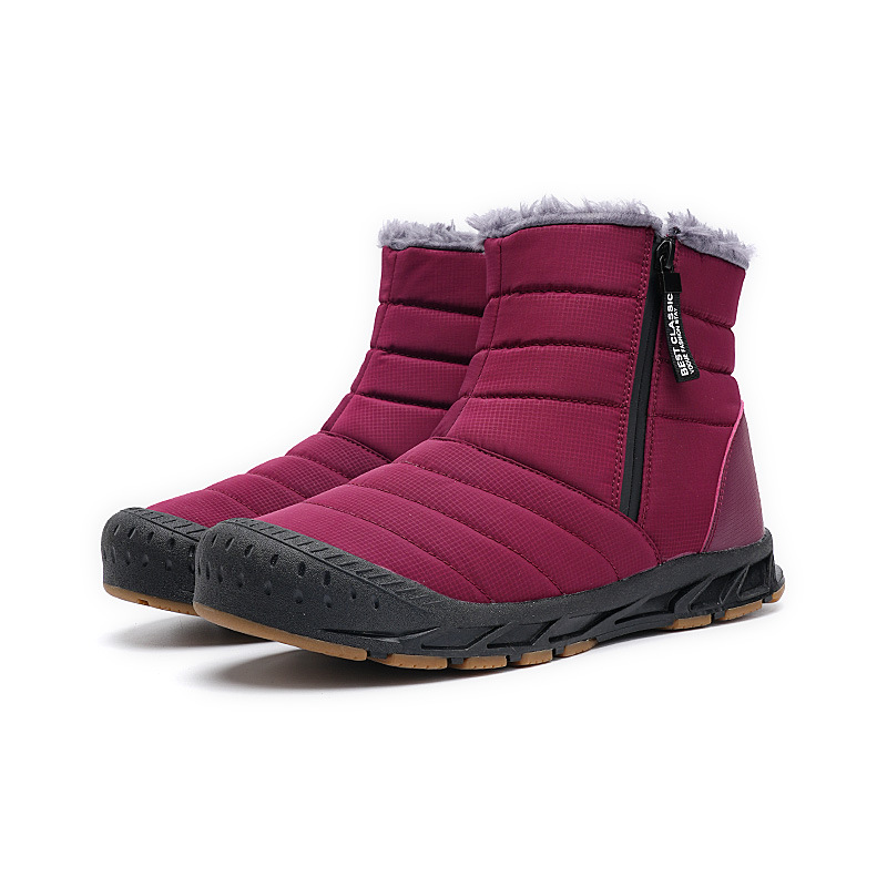 2025 nuevas botas de nieve de otoño y invierno al aire libre hombres y mujeres zapatos de algodón casuales de senderismo y calentamiento de lana zapatos de moda