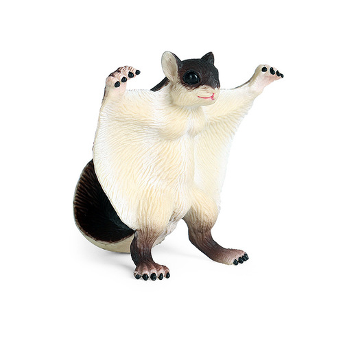 Children's cognitive simulation animal model toy static solid flying squirrel flying tiger mouse flying squirrel plastic ornaments figure
