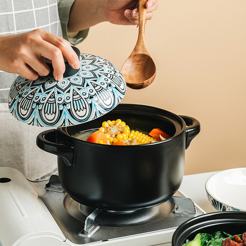 Household gas stove open flame special casserole ceramic stew pot soup pot gas high temperature resistant crock pot soup stone pot