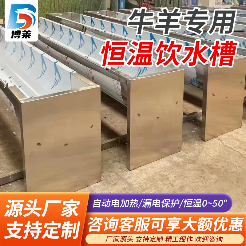 定制牛羊恒温饮水槽加热饮水秋冬天用不结冰不锈钢食槽自动电加热
