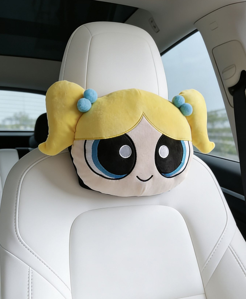 Little Policewoman Cartoon Cute Lady Car Headrest Comfortable Neck Pillow Cushion Personalized Stylish Car Headrest
