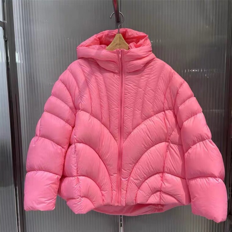 Jiangnan Same Style High-End down Jacket for Women, Short 2026 New Model, Hooded, Loose, Thickened, Ultra-Light Puffer Jacket for Winter