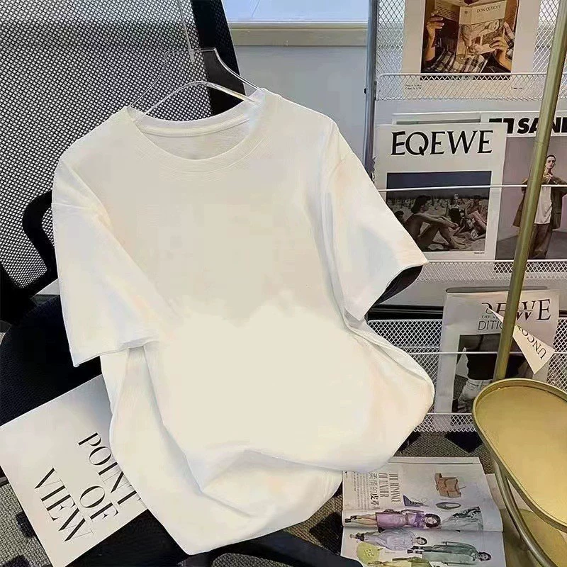 Летняя хлопковая oversize футболка, американский стиль, короткий рукав, унисекс, дышащая