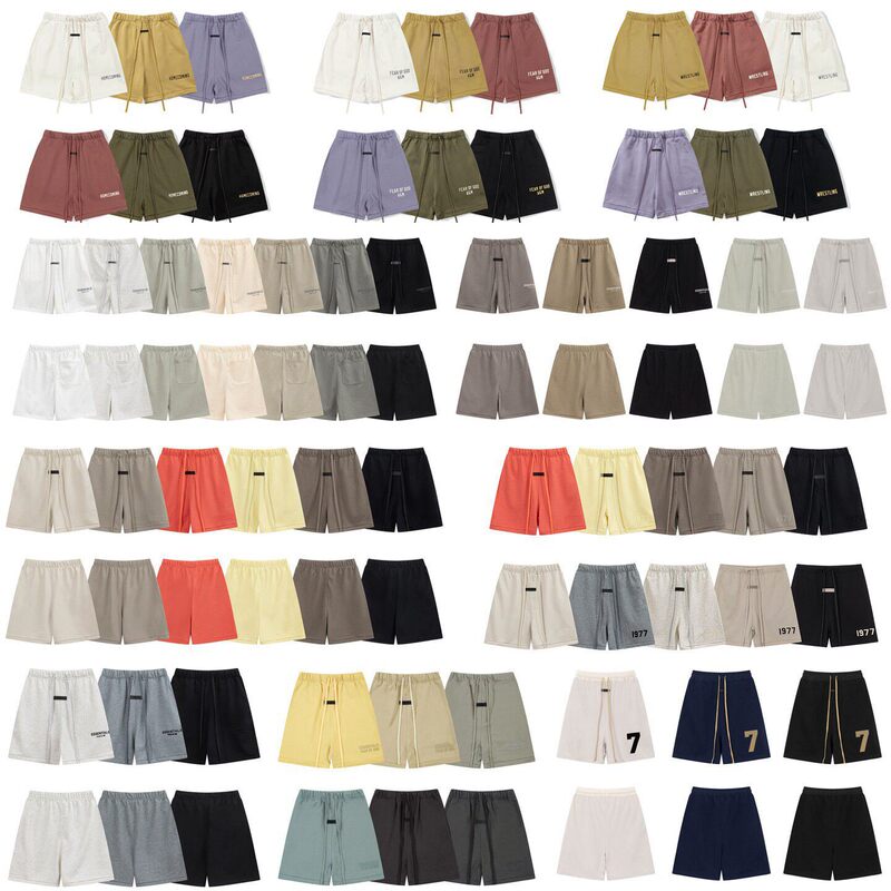 Fog men's shorts with letter print, essential niche design, high street fashion brand, summer knee-length shorts, loose and versatile