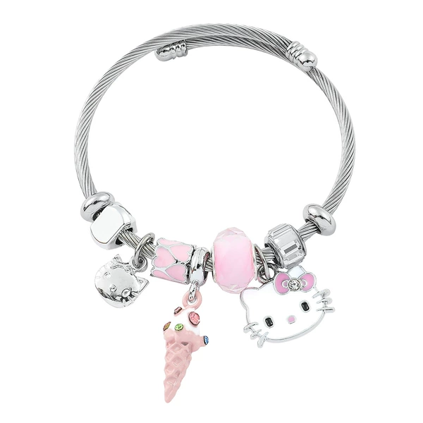 SL1004 ice cream mustard kt cat pink bracelet
