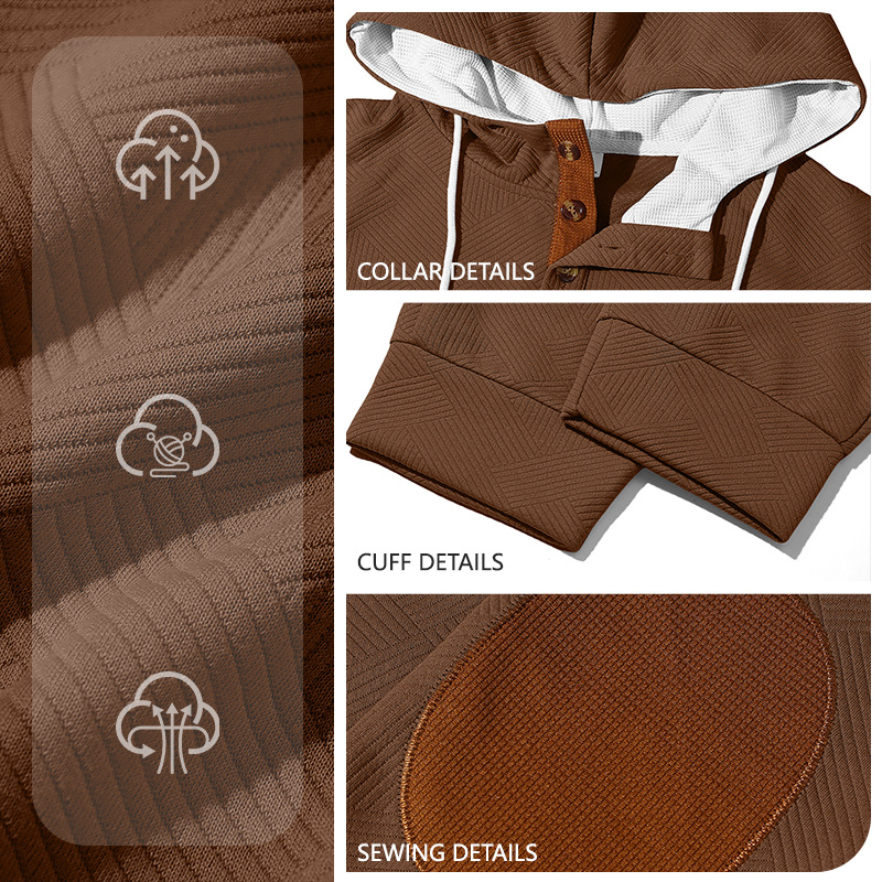 26 transfronterizos otoño y invierno hombres europeos y estadounidenses amazonas dos piezas Jacquard callejera moda casual deportiva con capuz