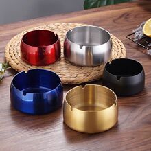 10个装不锈钢烟灰缸创意个性潮流ins防摔网吧酒店家用客厅ktv钉制