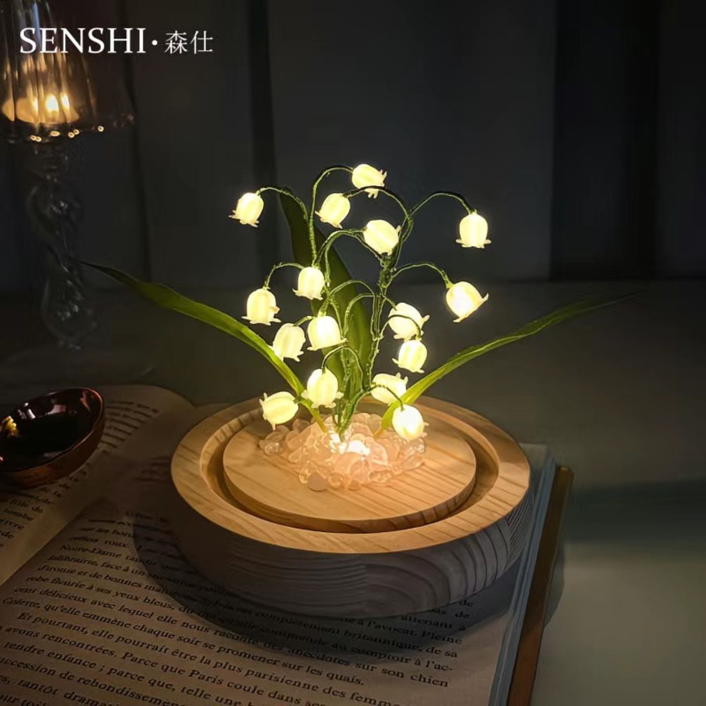 Lámpara de noche casera de Sushi Suzulan bolsas de materiales DIY para regalo de cumpleaños de chicas con corazón decoración hecha a mano DIY