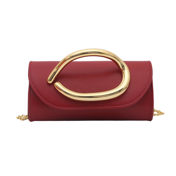 Design autumn solid color trend one-shoulder bag