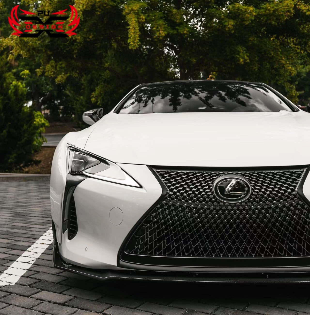Suitable for Lexus Lc500 Front Bumper Modification Art Style Diffuser Front Lip Dry Carbon Fiber Spoiler