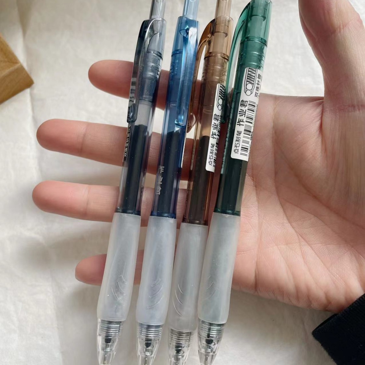 (2개) 디안시 신형 브러시펜 0168 더블볼 풀니들 튜브 푸시 중성펜 박스 학생 문구 사무용품