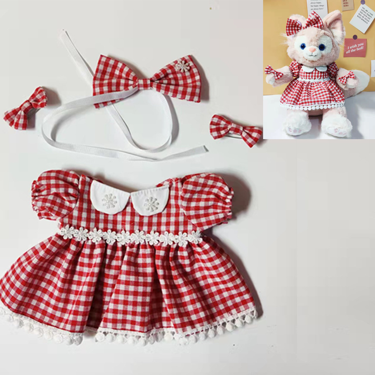 작은 꽃 격자 무늬 정장