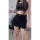 2024 New Black Denim Shorts Women's High Waist American Style Hot Girl Bag Hip Tight Slim A- shaped Hot Pants for Summer