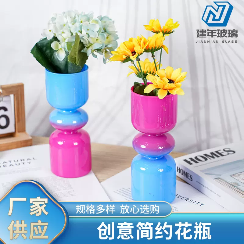 ins简约花瓶摆件办公室桌面装饰花瓶插花创意小清新客厅玻璃花瓶