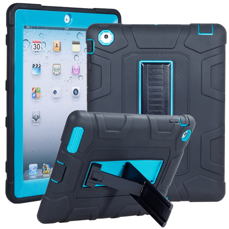 适用iPad2/3防摔硅胶套支撑外壳A1458 A1395保护套iPad4平板包A13