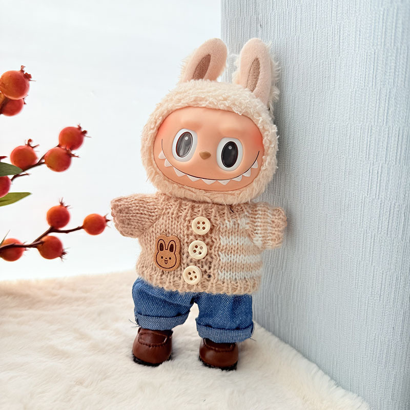 仅衣服] 一二代钥匙扣La布布衣服挂件拉布布坐坐派对熊标围巾帽子|undefined