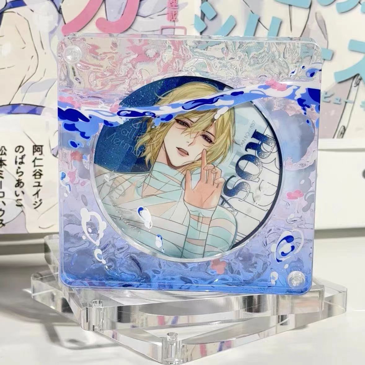 动漫吧唧砖 原创沉溺水底亚克力谷美吧唧砖徽章收纳展示哪吒收纳