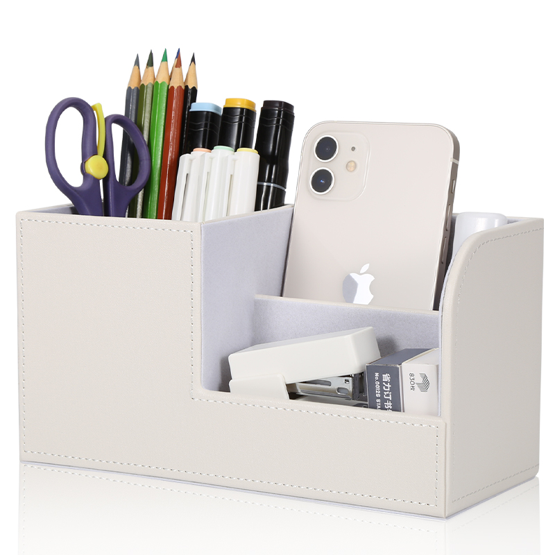 Caja de almacenamiento multifuncional de escritorio de oficina caja de almacenamiento decoración logotipo de impresión de lápiz