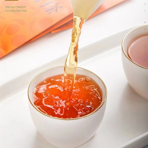 Chenpi white tea Fuding white tea Xinhui Chenpi small square pieces Shoumei compressed jujube fragrance Gongmei old white tea biscuits tea