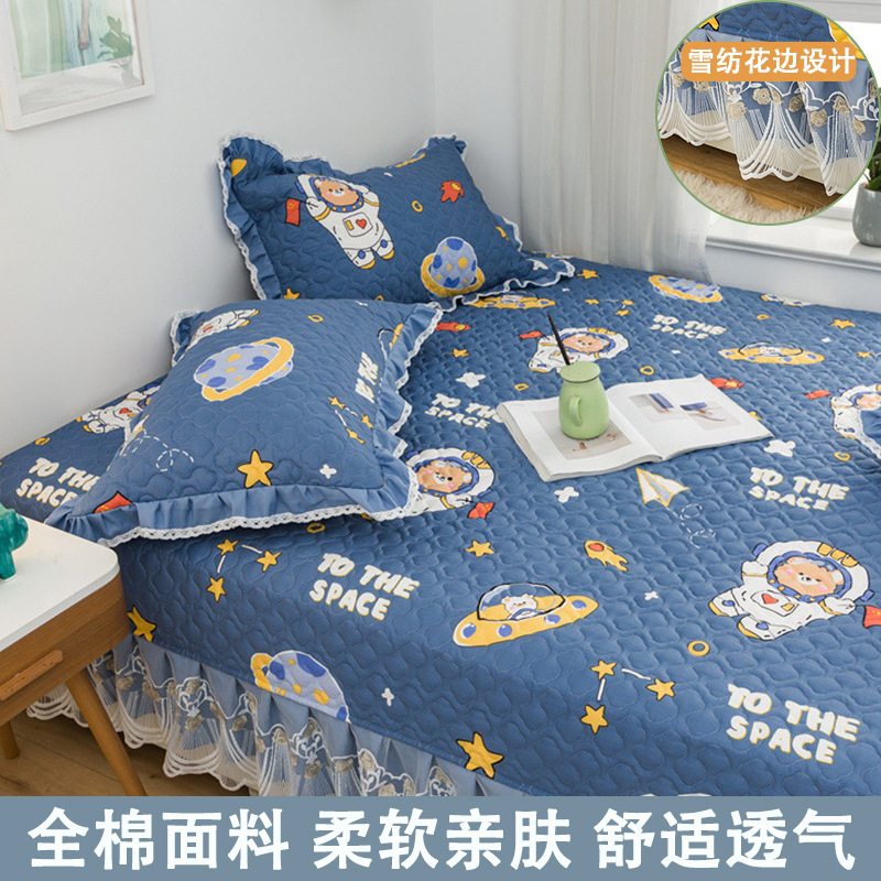 2025 nuevo juego de tres piezas de cubierta de cama 2023 nuevo estilo de cubierta de cama de algodón tatami sábana especial cubierta de kang universal para todas las estaciones