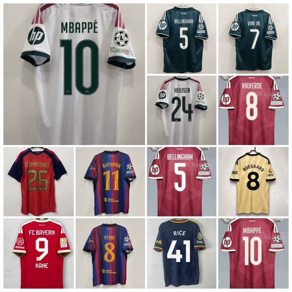 2627 football jerseys Real Madrid Mbappé Barcelona Yamal Bayern Kane Spain No. 26 Champion cross-border shipping