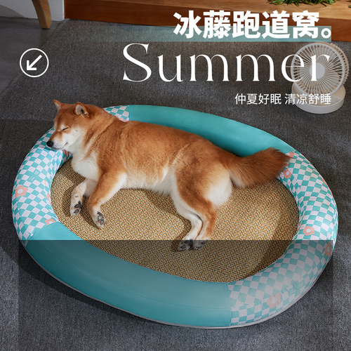 New pet mat, summer cooling pet mat, oval track kennel, thickened kennel, pet supplies cross-border wholesale