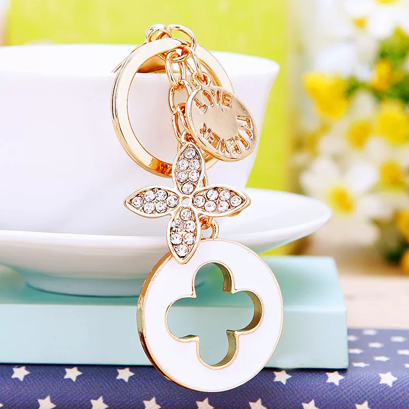 Креативная металлическая брелок, подвеска, четырехлистный клевер, Aliexpress, подарок на день рождения, оптом